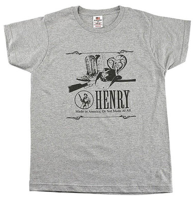 Henry HTS017L Henry Heart Ladies T-Shirt Dark Ash Large Short Sleeve