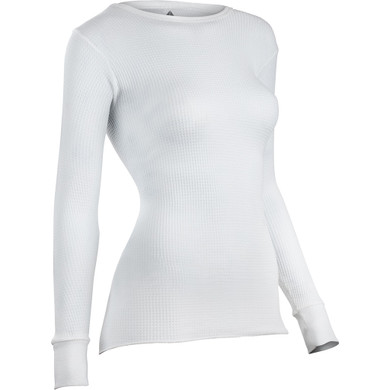 Indera womens Traditional Long Sleeve Thermal Top White Medium 5000LS-WH-MD