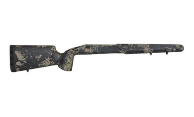 Iota Outdoors 13C1311100153081211 EKO Matte Large Pattern Black Olive with Clear Coat Carbon Fiber Fixed with Tikka Factory Sporter Barrel Contouring for Tikka T3 Right Hand