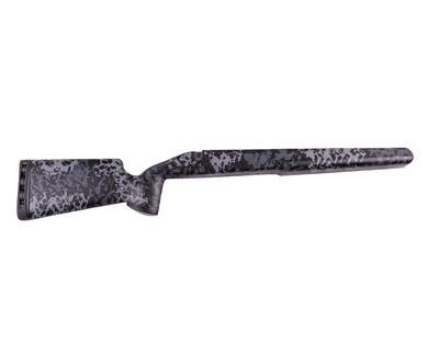 Iota Outdoors 941211100153081211 Kremlin Textured Large Pattern Matte Midnight Gray Carbon Fiber Fixed with Tikka Factory Sporter Barrel Contouring for Tikka T3 Right Hand