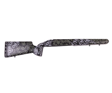 Iota Outdoors 941311100153081211 Kremlin Textured Large Pattern Matte Black Olive Carbon Fiber Fixed with Tikka Factory Sporter Barrel Contouring for Tikka T3 Right Hand