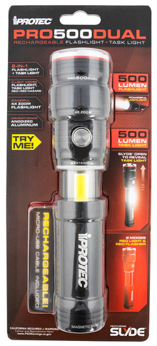 iProtec 6804 Slyde King Black Anodized Aluminum White 500 Lumens LED