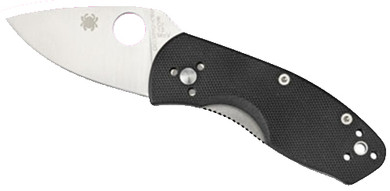 Spyderco C148GP Ambitious 2.25 in Folding Drop Point Plain 8Cr13MoV SS Blade Black G10 Handle Includes Pocket Clip, Knife