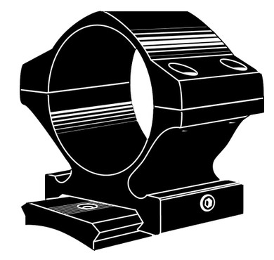 Kwik-Site KSWEVH Weaver Rings Base 32-44 mm Weaver Style 1 in Diam High Black