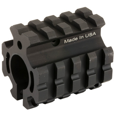 Leapers, Inc. - UTG Model 4/15 Gas Block, Fits AR Rifles, Low Profile Quad Rail Gas Block for .75 in Barrel, Black MTU012