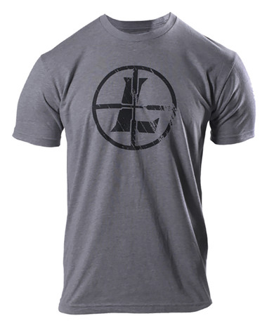 Leupold 177623 Distressed Reticle T-Shirt Graphite Heather 2XL Short Sleeve