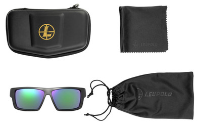 Leupold 179093 Switchback Polycarbonate Emerald Mirror Lens Matte Black Polyamide Wraparound Frame Includes Carrying Case, Bag, & Lens Cloth