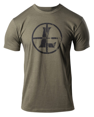 Leupold 180253 Distressed Reticle T-Shirt Military Green 3XL Short Sleeve