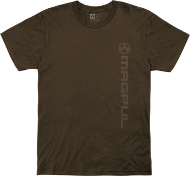 Magpul MAG1113-200-XL Vertical Logo T-Shirts Brown XL Short Sleeve