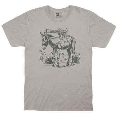 Magpul MAG1190-040-M Burro T-Shirt Silver Medium Short Sleeve