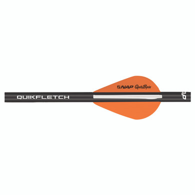 NAP Quikfletch w/Quikspin Vanes Black Tube White/Orange 6 pk NAP-60-746