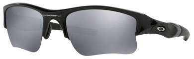 Oakley FLAKJACKET XLJ Flak Jacket XLJ Polarized, High Definition Gray Lens with Matte Black Frame & Unobtainium Temple Sleeves & Nose Piece for Adults