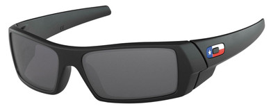Oakley GASCAN Gascan Twin Toric Iridium Black Lens with Matte Black Frame & Texas Flag for Adults
