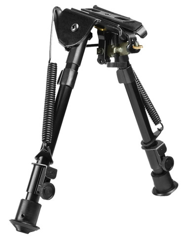 NcStar ABPGF Precision Grade Fullsize Friction Bipod Black 7-11 in Steel/Aluminum W/Adapters