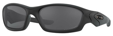 Oakley STRAIGHTJACKET Straight Jacket High Definition Gray Lens with Matte Black Frame & Unobtainium Temple Sleeves & Nose Piece for Adults