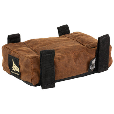 Odin Works Triangle ARCA Bag, Attatches to ARCA Rail, Constructed of a Water-Resistant Waxed Canvas Upper and a Polyester Lower, Filled with Expanded Polypropylene Beads, Brown OWG-BAG-ARCA
