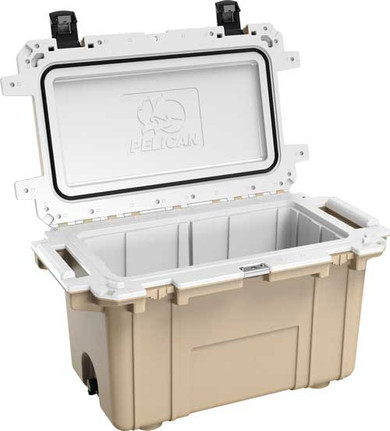 Pelican Cooler Im 70 Quart Elite Tane/White Trim 70Q1TANWHT Pelican Cooler Im 70 Quart Elite Tane/White Trim 70Q1TANWHT