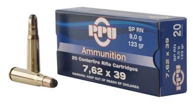 PPU PP76239S Metric Rifle 7.62x39mm 123 gr Soft Point Round Nose (SPRN) 20 Per Box/ 50 Cs PPU PP76239S Metric Rifle 7.62x39mm 123 gr Soft Point Round Nose (SPRN) 20 Per Box/ 50 Cs