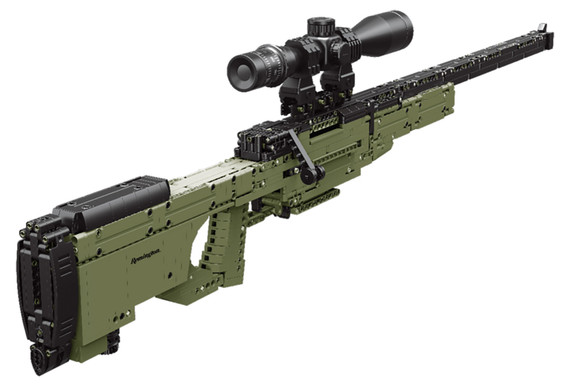 Remington Toys RM-1001 Remington Building Blocks Sniper Rifle OD Green/Black Plastic 41 inLong x 9.5 inTall Age 14+
