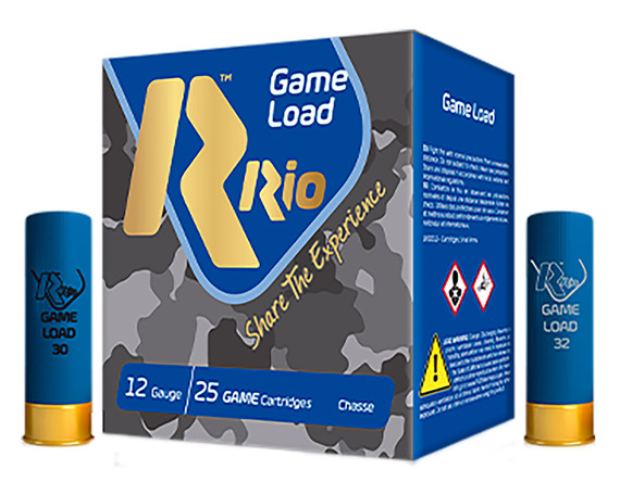 Rio Ammunition GLBS364 BlueSteel Game Load 12 Gauge 2.75 in 1 1/4 oz 4 Shot 25 Bx/ 10 Cs 36 gram