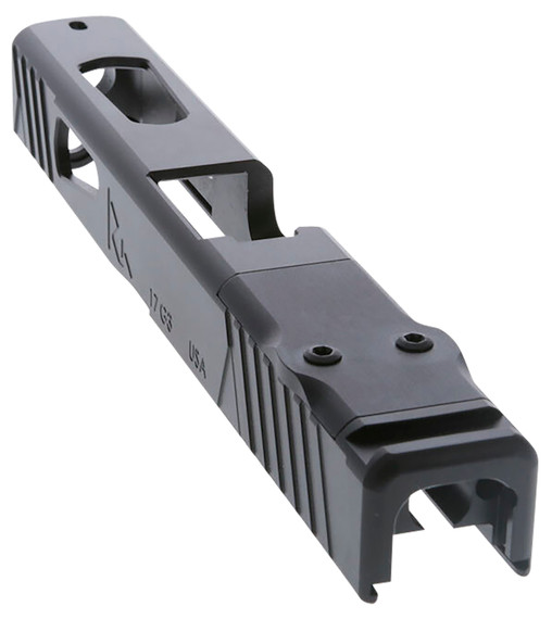 Rival Arms RA-RA11G102E Precision Slide A1 with RMR Cut Satin QPQ Black 17-4 Stainless Steel MOS Height Tritium Night Sights with White Front Installed for Glock 17 Gen3