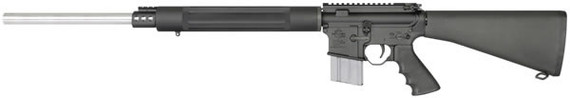 Rock River Arms LAR-15 Varmint A4 Rifle AR1550X, 223 Rem/5.56 NATO, 24 in Stainless BBL w/1:8 Twist, Semi-Auto, Fixed Blk A2 Stock, Blk Finish, Two Stage Trigger, 20+1 Rds