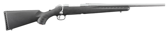 Ruger American Compact Rifle 6936, 308 Winchester, 18 in BBL, Bolt Action, Black Comp Stock, Matte Stainless Finish, 4 + 1 Rd Rds