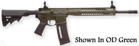 LWRC SIX8 SPR Gas Piston Carbine SIX8RB16SPR, 6.8 SPC, 16.1 in BBL, LWRCI Stock, Skirmish Folding Sights, 12 in Modular Rail, Black Finish, 30 Rds