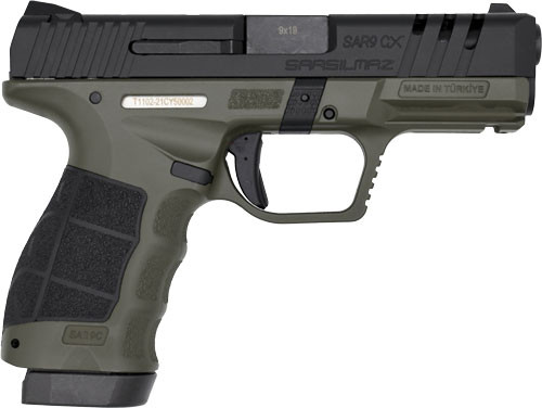 Sar Usa Sar9X Compact Pistol 9Mm 4 in Bbl 15Rd Od Green/Black SARCXODBL