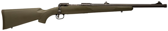 Savage Model 11 Hog Hunter Rifle 19661, 223 Rem, 20 in Threaded BBL, Bolt Action, Green Comp Stock, Matte Blk Finish, 4 Rds, Adj Sights, Accutrigger