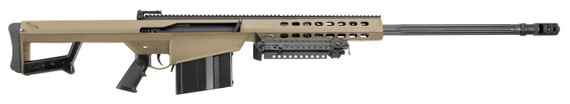 Barrett 14031 M82A1 50 BMG 10+1 29 in Fluted Barrel, FDE Cerakote Steel Receiver, FDE Synthetic Stock w/Sorbothane Recoil Pad, Includes Hard Carry Case, Rifle