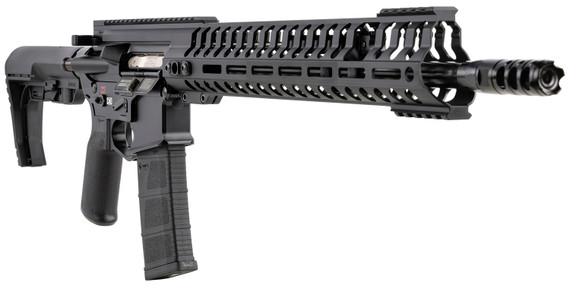 Patriot Ordnance Factory 01143 P415 Edge 223 Rem,5.56x45mm NATO 16.50 in 30+1 Black Hard Coat Anodized 6 Position MFT Stock, Rifle