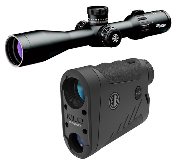 Sig Sauer Electro-Optics SOT44113LRVP Long Range Value Pack Tango4/Kilo1800 BDX Black 4-16x 44mm 30mm Tube Illuminated MOA DEV-L Reticle