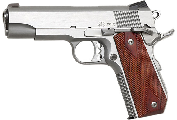 Dan Wesson 01912 Commander Classic *CA Compliant 45 ACP 8+1 4.25 in Stainless Match Grade Barrel, Brushed Stainless Steel Serrated Slide & Bobtail Frame, Wood Grip, Pistol