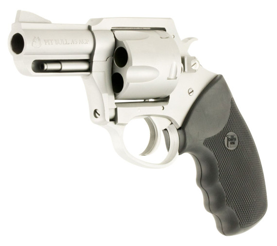 Charter Arms 74520 Pitbull 45 ACP 5rd, 2.50 in Matte Stainless Steel Barrel, Cylinder & Frame, Standard Hammer, Finger Grooved Black Rubber Grip , Revolver