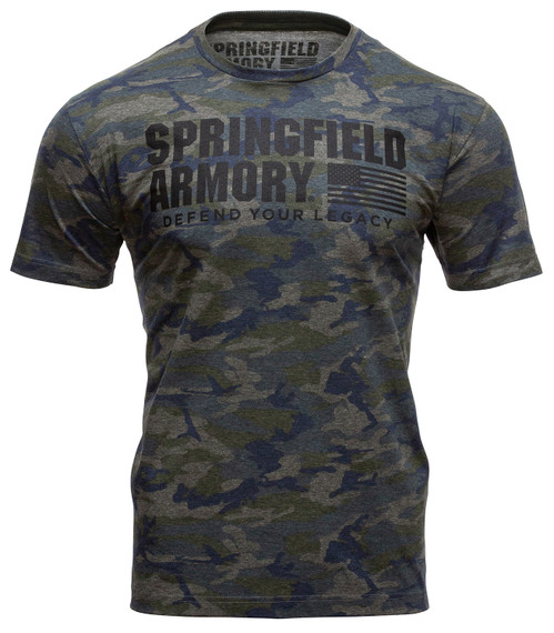 Springfield Armory GEP7128M Vintage Camo Men's Camo Cotton Short Sleeve Medium
