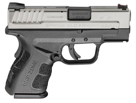 Springfield XD Mod.2 Sub-Compact Bi-Tone Pistol XDG9821HC, 9mm, 3 in BBL, Dbl Act, Poly Grips,Fib Opt Front, Lo-Profile Rear Sights, Bi-Tone Finish, 13+1/16+1 (Grip Ect) Rds