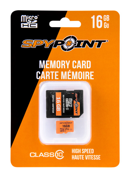Spypoint MICROSD16GB Micro SD Memory Card w/SD Adaptor 16GB
