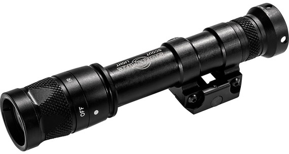 Surefire Scout Light, Weaponlight, 350 Lumens, M75 Thumb Screw Mount, Z68 Click On/Off TailCap, Vampire with White/Infrared LEDS, Black Finish M600V-B-Z68-BK