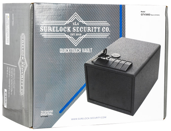 Surelock Security 3418948 QuickTouch 300 Digital Keypad/Key Entry Matte Black Steel Holds 2 Handguns 7.48 in H x 13 in W x 10.04 in D