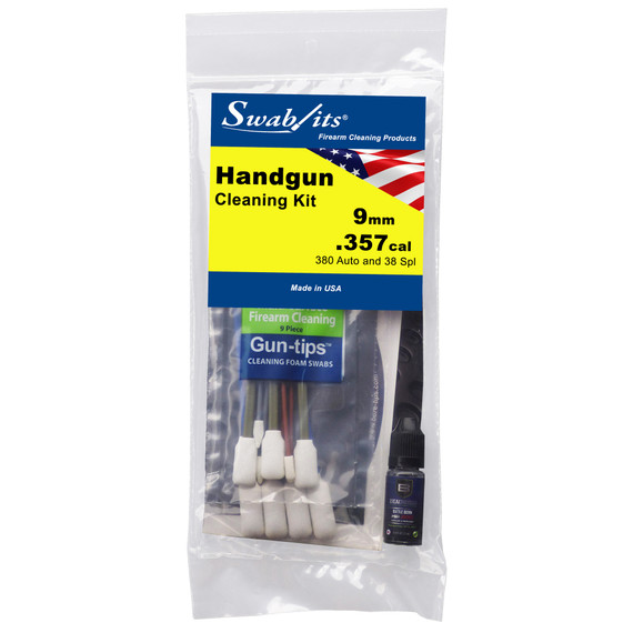 Swab-Its Cleaning Kit 44-002, Cleaning Kit, 9MM/38/357, Cleaning Swabs, Bag 44-002