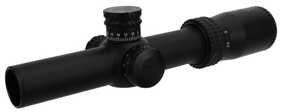 TacFire SC1424CCM HD Riflescope Black 1-4x24mm 30mm Tube Illuminated Mil-Dot Reticle