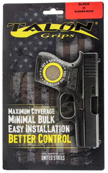Talon Grips 108M Adhesive Grip Compatible with Glock 42 Textured Rubber Moss
