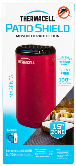 Thermacell MRPSP Patio Shield Mosquito Repeller Magenta Effective 15 ft Odorless Repellent
