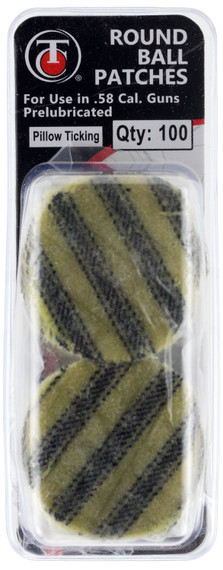 Thompson Center 31007138 Pillow Ticking Roundball Patches 58