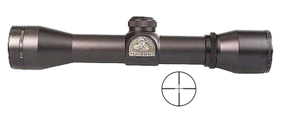 Thompson Center Hawken Hunter Rifle Scope 8662, 4x, 32mm Obj, 1 in Tube Dia, Matte Black, Center Plex
