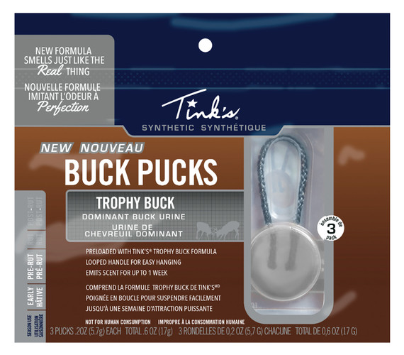 Tinks W5282 BL Trophy Buck Buck Pucks Deer Attractant Buck Urine Scent Hang 3 Pack