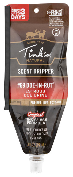Tinks W6376 #69 Doe-In-Rut Disposable Scent Dripper Deer Attractant Doe Urine Scent 3 oz