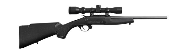 Traditions Crackshot Rifle CR1220070, 22 LR, 16.5 in BBL, Break Open, Syn Black Stock, Black Finish, 1 Rds, w/Scope