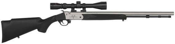 Traditions R572110840C Buckstalker XT 50 Cal 209 Primer 24 in Stainless Cerakote Black Synthetic Stock I3-9x40 Scope & Soft Rifle Case